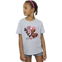 Lady And The Tramp Girl's Spaghetti Love T-Shirt in Grey | Size: 7-8 Years
