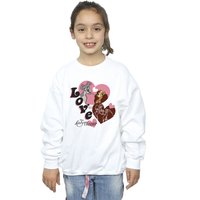 Lady And The Tramp Girl's Spaghetti Love Sweatshirt in White | Size: 12-13 Years
