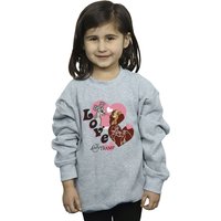 Lady And The Tramp Girl's Spaghetti Love Sweatshirt in Grey | Size: 9 Years