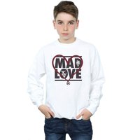 Batman Boy's Mad Love The Joker & Harley Quinn Sweatshirt in White | Size: 12-13 Years