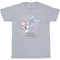 Looney Tunes Boy's Always Forever Bugs Bunny & Lola Bunny T-Shirt in Grey | Size: 5-6 Years