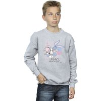 Looney Tunes Boy's Always Forever Bugs Bunny & Lola Sweatshirt in Grey | Size: 7-8 Years