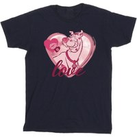 Scooby Doo Boy's Love Kisses Cotton T-Shirt in Navy | Size: 12-13 Years