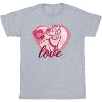 Scooby Doo Girl's Love Kisses T-Shirt in Grey | Size: 12-13 Years