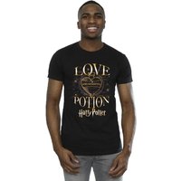 Harry Potter Men's Love Potion Cotton T-Shirt in Black | Size: 3XL