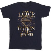 Harry Potter Boy's Love Potion Cotton T-Shirt in Navy | Size: 7-8 Years