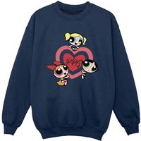 Powerpuff Girls Boy's Double Heart Sweatshirt in Navy | Size: 3-4 Years