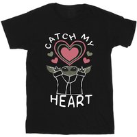 Star Wars Girl's Catch My Heart Cotton T-Shirt in Black | Size: 12-13 Years