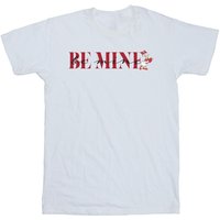 Disney Boy's Valentine Be Mine Daisy Duck Cotton T-Shirt in White | Size: 9 Years