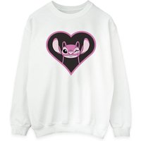 Lilo & Stitch Women's Angel Heart Sweatshirt in White | Size: 5XL