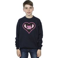 Lilo & Stitch Boy's Angel Heart Sweatshirt in Navy | Size: 5-6 Years