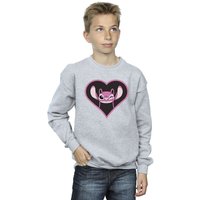 Lilo & Stitch Boy's Angel Heart Sweatshirt in Grey | Size: 9 Years