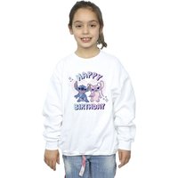 Lilo & Stitch Girl's Happy Birthday Sweatshirt in White | Size: 9 Years