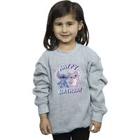 Lilo & Stitch Girl's Happy Birthday Sweatshirt in Grey | Size: 9 Years