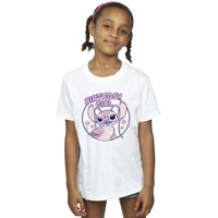 Lilo & Stitch Girl's Birthday Girl Cotton T-Shirt in White | Size: 3-4 Years