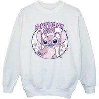 Lilo & Stitch Girl's Birthday Sweatshirt in White | Size: 5-6 Years