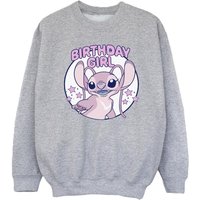 Lilo & Stitch Girl's Birthday Sweatshirt in Grey | Size: 5-6 Years