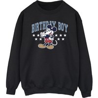 Disney Men's Mickey Mouse Birthday Sweatshirt in Black | Size: 4XL