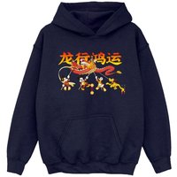 Disney Boy's Mickey Mouse Dragon Year Hoodie in Navy | Size: 5-6 Years