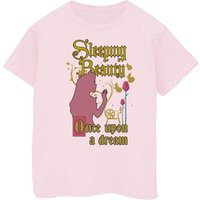 Sleeping Beauty Girl's Once Upon A Dream Cotton T-Shirt in Baby Pink | Size: 5-6 Years