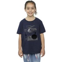 Harry Potter Girl's Hufflepuff Quidditch Team Captain Cotton T-Shirt in Navy | Size: 5-6 Years