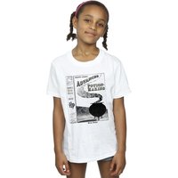 Harry Potter Girl's Hufflepuff Quidditch Team Captain Cotton T-Shirt in White | Size: 3-4 Years