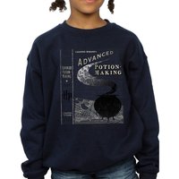 Harry Potter Girl's Hufflepuff Quidditch Team Captain Sweatshirt in Navy | Size: 3-4 Years