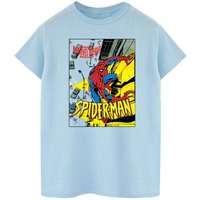 Climbing Wall Cotton T Shirt Blue