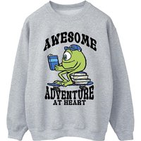 Disney Men's Reading Awesome Mike Wazowski Sweatshirt in Grey | Size: Small