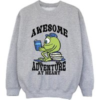 Disney Boy's Reading Awesome Mike Wazowski Sweatshirt in Grey | Size: 9 Years