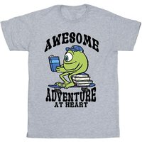 Disney Girl's Reading Awesome Mike Wazowski T-Shirt in Grey | Size: 12-13 Years