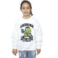 Disney Girl's Reading Awesome Mike Wazowski Sweatshirt in White | Size: 3-4 Years
