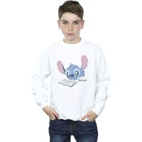 Lilo & Stitch Boy's Reading Sweatshirt in White | Size: 7-8 Years