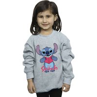 Lilo & Stitch Girl's Reading Standing Sweatshirt in Grey | Size: 12-13 Years