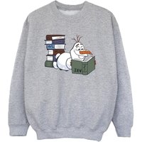 Frozen II Boy's Olaf Reading Sweatshirt in Grey | Size: 9 Years