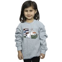 Frozen II Girl's Olaf Reading Sweatshirt in Grey | Size: 9 Years