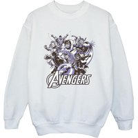 Avengers Girl's Group Sweatshirt in White | Size: 7-8 Years