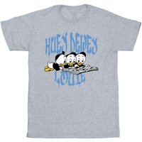 Disney Boy's Huey Dewey Louie Reading T-Shirt in Grey | Size: 7-8 Years