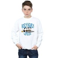Disney Boy's Huey Dewey Louie Reading Sweatshirt in White | Size: 3-4 Years
