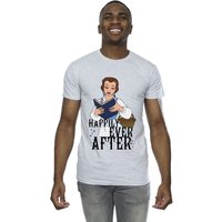 Beauty And The Beast Men's Happily Ever After Reading T-Shirt in Grey | Size: 5XL