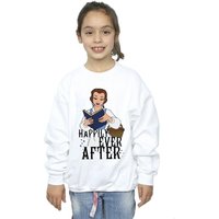 Beauty And The Beast Girl's Happily Ever After Reading Belle Sweatshirt in White | Size: 9 Years
