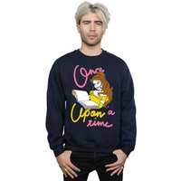Beauty And The Beast Men's Once Upon A Time Belle Sweatshirt in Navy | Size: 4XL