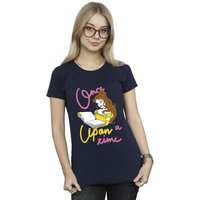 Beauty And The Beast Girl's Once Upon A Time Belle T-Shirt in Navy | Size: 7-8 Years