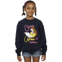 Beauty And The Beast Girl's Once Upon A Time Belle Sweatshirt in Navy | Size: 3-4 Years