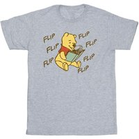 Winnie The Pooh Boy's Flip Flip Flip T-Shirt in Grey | Size: 5-6 Years