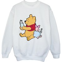 Winnie The Pooh Boy's Reading Sweatshirt in White | Size: 9 Years
