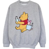 Winnie The Pooh Boy's Reading Sweatshirt in Grey | Size: 12-13 Years
