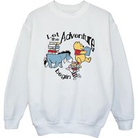 Winnie The Pooh Boy's Let The Adventure Begin Sweatshirt in White | Size: 3-4 Years