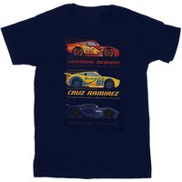Cars Boy's Racer Profile Cotton T-Shirt in Navy | Size: 7-8 Years