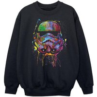 Star Wars Boy's Paint Splats Helmet Sweatshirt in Black | Size: 7-8 Years